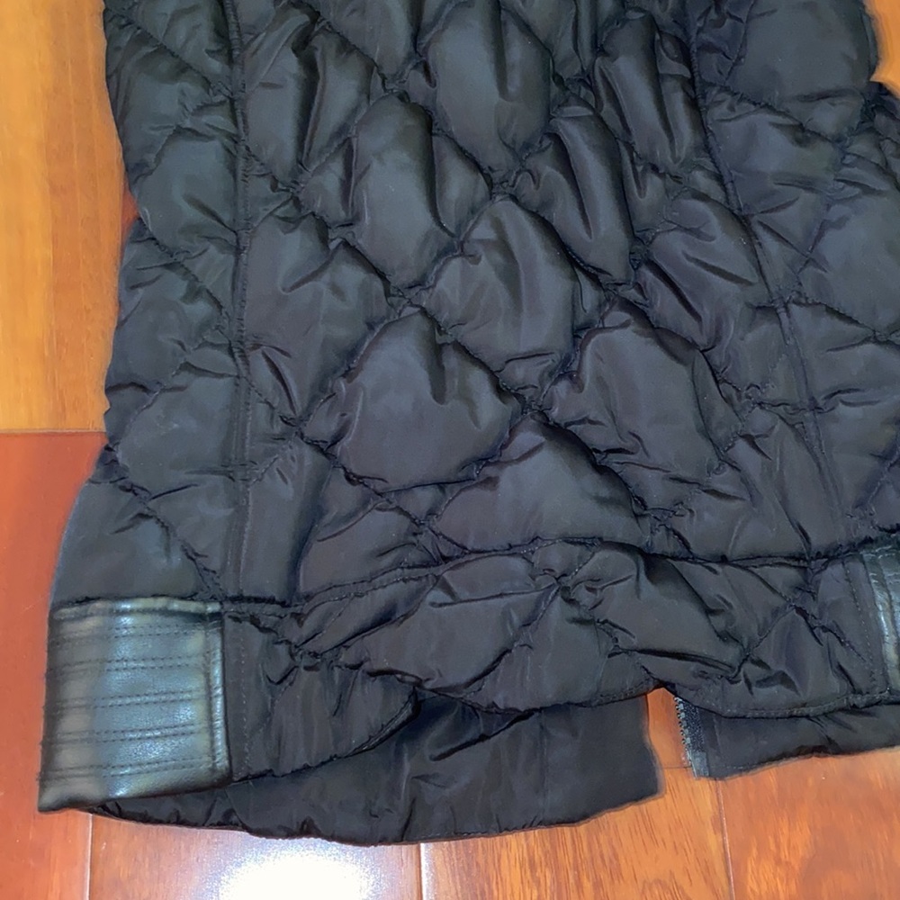 🎉HP🎉Marc NY Performance Quilted Puffer Vest Faux Leather Trim women’s Small - Picture 10 of 14